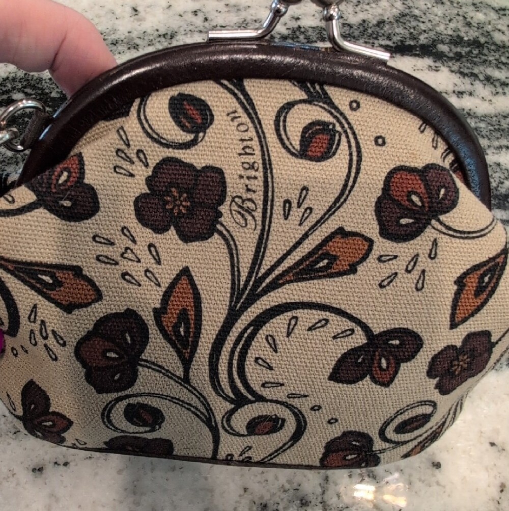 Brighton Floral Kiss Lock Wristlet Pouch - Picture 2 of 5